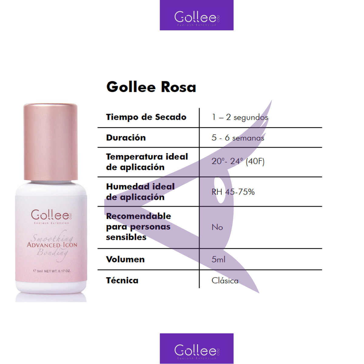 Adhesivo Gollee Rosa